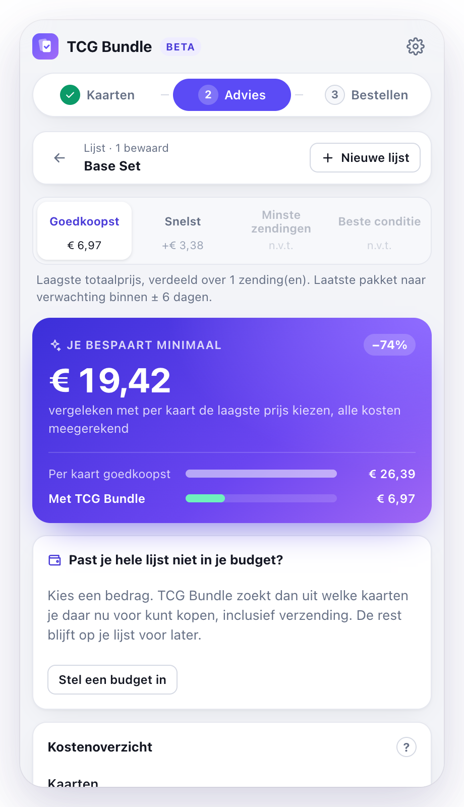 TCG Bundle-advies: je bespaart minimaal € 19,42